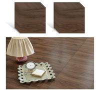 VEELIKE Dalle Pvc Adhesive Sol Marron Foncé 12 Pièces Carrelage Adhesif Sol Effet Bois Vintage Carrelage Autocollant Marron Imperméable Vinyle Sol Adhesif pour Cuisine Chambre Salon 30cm x 30cm