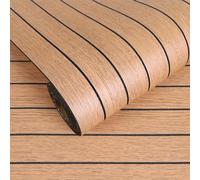 VEELIKE Panneaux muraux en bois marron 3D - 77,2 cm x 300 cm d'épaisseur - Papier peint autocollant aspect bois - Pour chambre à coucher et salon - Panneaux muraux autocollants vintage - Fond d'écran