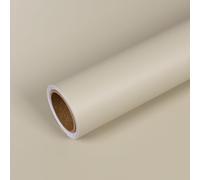 VEELIKE Papier Peint Beige Mat Papier Peint Uni 40 cm× 300 cm Rouleau Adhesif pour Meuble Chambre Salon Vinyl Adhesif Cuisine Lavable Papiers Peints Decoratif Salle de Bain Armoire Revetement Mural