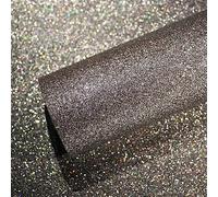 VEELIKE Papier Peint Gris Pailleté Papier Peint Gris Argent Brillant Papier Adhésif pour Meuble Décoration de Fête Rouleau Adhesif Decoratif Chambre Stickers Meubles Adhésif Salon 40cm×300cm