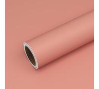 VEELIKE Papier peint rose pêche à coller et à décoller pour chambre de fille, dortoir, chambre d'enfant, 39 x 300 cm, papier mural rose adhésif amovible pour murs, armoires, étagères