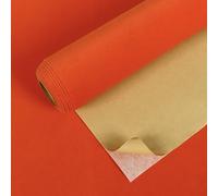 VEELIKE Papier Peint Velours Orange Papier Adhesif pour Meuble Papier Peint Tissu Velours Floqué 40 cm x 300 cm Papiers Peints Decoratifs Placard Tiroir Doublure Feutre Boîte à Jeweley Chambre