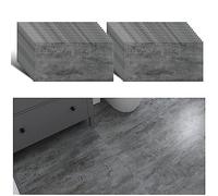VEELIKE Sol PVC Adhesif Effet Béton Gris Dalle PVC Adhesive Sol Salle de Bain 24 Pièces Stickers Carrelage Adhesif Cuisine Imperméable Dalle Garage Salon Autocollantes Amovible 60 cm × 30 cm