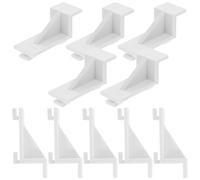 Veemoon 10 Pièces Clips de Fixation en Plastique Blanc | Installation Rapide, Maintien de Tablette, Plastique Résistant à L'usure, Usage Polyvalent pour Réfrigérateur