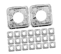 Veemoon 100pièces Lot De Housse De Four Housse De Brûleur De Cuisinière Électrique De Cuisinière à Gaz Protections De Brûleur De Aluminium Panneau De Protection De à Gaz