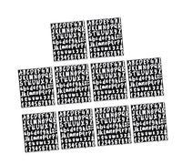 Veemoon 10feuilles Autocollants Lettres et Chiffres de Stickers Alphabet Décor Mural Pratique pour Chambre Garçon Fille ou Salon