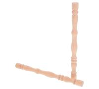 Veemoon 2 Pièces Colonne Romaine Décorative en Bois Massif, Style Classique | Surface Lisse Peinte, Finition Poncée et Enduite, pour Meubles, Garde-corps, Atelier de Menuiserie