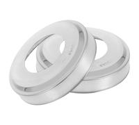 Veemoon 2 Pièces Couvercles Décoratifs en Acier Inoxydable pour Échelle de Piscine Enterrée, Finition Argentée, Protection et Fixation Sécurisée pour Bases de Colonnes