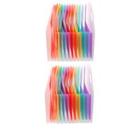 Veemoon 2 Pièces Fichier Accordéon A4 en Plastique Lot de Organiseur de Dossiers Capacité Élevée et Ouverture Oblique pour Usage Bureau et Professionnel