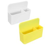 Veemoon 2 Pièces Magnetic Whiteboard Pen Holder Cup Wall-mounted Magnet Pencil Box Organizer For Office Classroom Kitchen Fridge