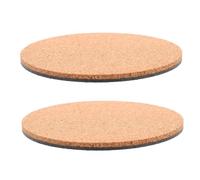 Veemoon 2 Pièces Soucoupe de Pot de Fleurs Ronde en Liège pour Plante | Coussin de Soutien, Protège les Surfaces et Réduit la Friction, pour Pot de Fleurs, Couleur Kaki