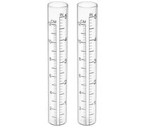 Veemoon 2 Pièces Tube de Remplacement en Verre Design Élégant Mesure Précise Pluie pour Pluviomètre Extérieur Jardin pour Terrasse et Jardin
