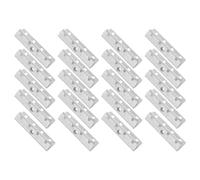 Veemoon 20 Pièces Clips Métalliques D’extrémité de Sangle 2 Pouces 0,6 | Métal Argenté, Support de Sangles Élastiques, Usage pour Causeuses et Chaises de Salle à Manger