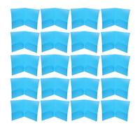Veemoon 24 Pièces Pochette Classeur Bleue PP à Double Poche pour | Organisation Bureau, Résistante à Décoloration, Imperméable, Deux Poches Spacieuses, 20 Feuilles