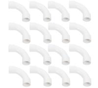 Veemoon 25 Pièces Joint à 90 Degrés en PVC Raccord d'angle en PVC Grand Rayon de Courbure 20mm pour Tube de Câblage Installations à Courbe Douce Ignifuge