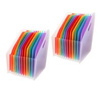 Veemoon 2pièces Dossier à Soufflet Transparent Organiseur Extensible pour Documents et Reçus Rangement Bureau Pratique et Résistant
