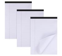 Veemoon 3 Pièces Bloc-notes A4 Blanc, 3 Cahiers de 30 Feuilles | Écriture Fluide et Nette, Format Facile à Emporter, Usage Réunions et Prises de Notes Mobiles