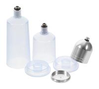 Veemoon 3 Pièces Flacon Distributeur pour Aérographe, Débutants, 20ml | Compatible 6mm X 0,75mm, Usage Nail Art et Décorations de Gâteau, Lot Remplaçable