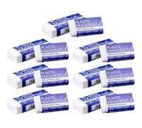 Veemoon 30 Pièces Gommes 2b pour Examen Scolaire, Plastique Blanc | Élèves et Étudiants, Efface les Traces de Crayon, Outil Éducatif Sûr pour Garçon et Filles, Usage Test et Récompense