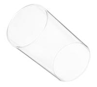 Veemoon Abat-Jour Cylindrique Porte-Bougie Pilier Design Simple et Structure Ouverte en Verre Borosilicate Transparent et Protection Le Vent pour Décoration Créative