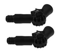 Veemoon Adaptateur D'angle pour Manche Télescopique 2pcs, Embout Fileté Standard en Plastique Noir, Compatible Balai et Brosse à Toile D'araignée pour Nettoyage en Hauteur