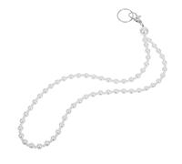 Veemoon Aide pour Fermeture Éclair de Robe Moulante, Cordon Blanc 60 Cm | Alliage Plastique, Perle 8 4 14mm, un Mousqueton Anneau, Format Portable et Léger
