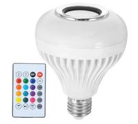 Veemoon Ampoule Musicale sans Fil LED 12w E27, Blanc, Maison Intérieure | Transmission 4.0, Conduction Acoustique, Rendu des Couleurs Élevé, Plastique, Compatibilité Large