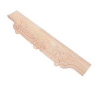 Veemoon Applique en Bois Sculpté Européen pour Meubles, Moulure Décorative en Bois Marron 45x9 Cm, Style Français Élégant Cuisine et Tête de Lit