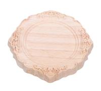 Veemoon Applique ovale en bois, incrustation sculptée à la main non | Applique ovale européenne en bois sculpté, non peinte, sculptée à la main pour cadres de miroirs, armoires, penderies