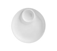 Veemoon Assiette de Service en Céramique Blanche 9 Pouces, Plate Ronde Simple et Pratique pour Servir Nouilles et Autres Plats Lors de Nombreuses Occasions