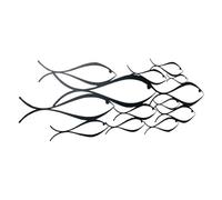 Veemoon Banc De Poissons Tenture Décor D'Été Décor À La Main De L'Océan Famille De Poissons ation en Métal Sculpture Murale Flottante Ombres en Acier 43 * 15cm/16.92 * 5.90inch