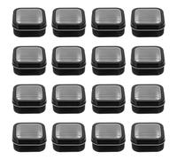 Veemoon Boîte à Bougie Vide Multi-Usage Noires Boîtes Carrées Lot de 16 avec Fenêtre et Couvercle Rangement Pratique pour Bijoux et Petits Objets