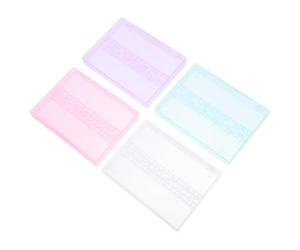 Veemoon Boîte de Rangement pour Outils de Manucure 14 Compartiments, 4 Pièces Couleurs Pastel, Conteneur Léger en Pp pour Embouts de Meulage, Usage Professionnel et Domestique
