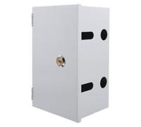 Veemoon Boîtier de Protection de Prise Serrure Blanc pour L'extérieur Boîte de Sortie Verrou, en Acier Inoxydable, Étanche, pour Prise Extérieure et Borne de Recharge de Véhicule