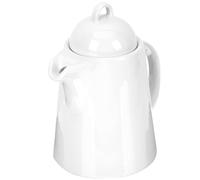 Veemoon Bouilloire en Céramique Blanche pour Café et Thé, Pot à Lait Facile à Verser, pour Bureau et Hôtel, Design Élégant pour Amateurs de Café