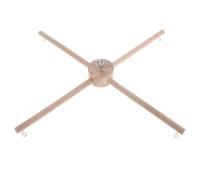 Veemoon Cadre de Kit Mobile pour Bébé en Bois Beige Base Plate, Support Polyvalent pour Carillon Éolien D'intérieur, Facile à Assembler, pour Porche ou Présent