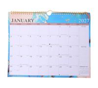 Veemoon Calendrier mural janvier 2027 - juin 2028, agenda suspendu de 18 | Agenda mensuel à spirale avec section notes, liste de tâches mensuelles, pour le bureau ou la maison, facile à accrocher au
