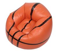 Veemoon Canapé Gonflable Ballon de Basket Créatif PVC 110x110x85 Cm | Thème Sportif, Surface Basketball Marron, Pliable et Facile à Gonfler, pour Salon et Pique-niques