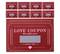 Veemoon Cartes à Gratter De Saint-valentin Rouges 20 Pièces Papier Cartonné Activité Diy Pour Couples Jeux De Rendez-vous Romantiques Fête Anniversaire