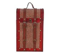 Veemoon Coffret à vin en Bois avec Couvercle, Porte-Bouteilles Vintage pour Pendaison de crémaillère, Mariages, Peut contenir 2 Bouteilles, Accessoires pour Le vin, boîte de Rangement en Bois 35 x