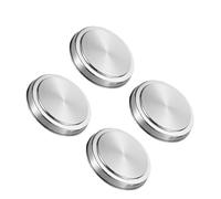 Veemoon Couvercle de Brûleur Rond en Acier Inoxydable Lot de 4 Facile à Nettoyer Protège Cuisinière Ajoute Espace de Comptoir Accessoires Cuisine Argenté