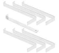 Veemoon Crochets Muraux sans Perçage en Acier Inoxydable Argentés, Kit 1 Set pour Fixation Sécurisée sur Panneaux en Fibres Ciment, pour Maison et Décoration Murale