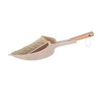Veemoon Ensemble Balai à Main et Pelle à Poussière en Plastique et Bois avec Poignée Confortable pour Nettoyage Multi-scènes, Cuisine et Table, Compact et Pratique