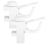 Veemoon Ensemble de 2 Supports Réglables pour Tringle à Rideaux sans Perçage, Installation Adhésive Fiable, Compatible Tringles de Moins de 1,5 Cm, Finition Blanche Élégante