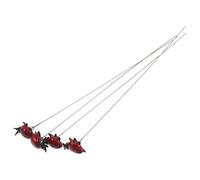 Veemoon Ensemble de 4 Piquets de Jardin Colorés en Forme de Rouge, en Acier Inoxydable Étanche, Installation Facile pour Décoration Intérieure et Jardins de Patio, Taille 32x3,5cm