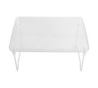 Veemoon Étagère de Rangement à Double Couche en Plastique Transparente Bords Surélevés, Design Pliable et Gain de Place Cuisine et Salle de Bains