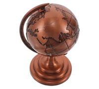 Veemoon Globe en Métal Vintage Rotatif, Décoration de Bureau pour Cabinet | Fer, Style Rétro Intemporel, Base Robuste, Stimule la Curiosité, Apprentissage Géographique