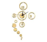 Veemoon Horloge Murale Design Unique et Créatif Adhésive en Plastique Or Solide Utilisation Longue Durée pour Bar ou Club