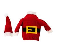 Veemoon Housse de Bouteille de Vin Décorative Bonnet de Noël Festif en Polyester Facile à Utiliser Manchon en Tissu Mignon pour Table de Fête ou Restaurant