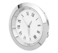 Veemoon Insert de mini-horloge 37 mm, cadran rond en alliage à quartz, | Mouvement à quartz à cadran romain - Pile bouton incluse, de rechange pour objets en bois ou en cristal